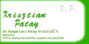 krisztian patay business card